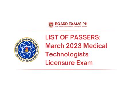 mtle 2023|March 2023 Medical Technologists Licensure Examination .